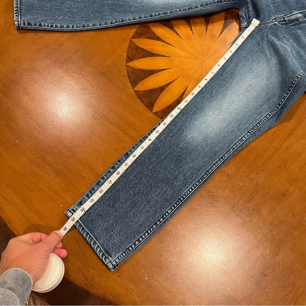 3x1 Celie Straight High-Rise Cropped Jeans 26 Anthropologie Slim Denim Tapered - Picture 15 of 16
